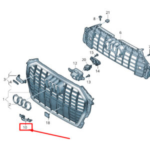 NEW AUDI Q3 F3 RADIATOR GRILLE COVER CAP 83A8531409B9