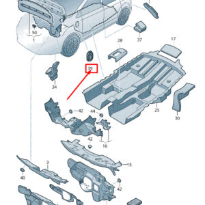 NEW VW SHARAN 7N INNER A-PILLAR DAMPING 5M0864703