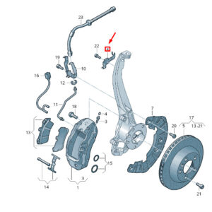 NEW VW TOUAREG 7P MK2 FRONT LEFT BRAKE HOSE BRACKET 7P0614513B