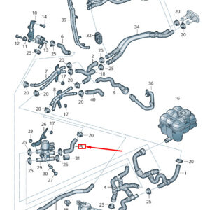 NEW AUDI Q7 4M ENGINE COOLANT HOSE 4M0265374AA