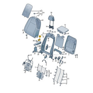 NEW VOLKSWAGEN CADDY IV SAB FRONT LEFT SEAT RIGHT COVER 7H5881152A82V