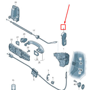 NEW VW SHARAN 7N REAR LEFT DOOR LOCK COVER 7N0839349A