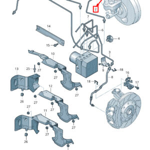 NEW AUDI RSQ3 8U FRONT BRAKE PIPE LHD 8U1614740A