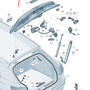 NEW AUDI Q2 GA REAR LICENCE PLATE TRIM 81A827113B9B9