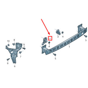 NEW AUDI RS3 REAR LEFT BUMPER IMPACT BAR BRACKET 8V3807329A