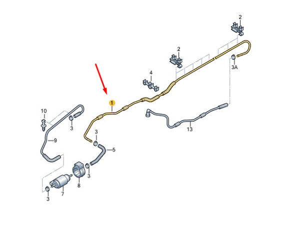 NEW VW TRANSPORTER VI T6 FUEL LINE 7E0201547D