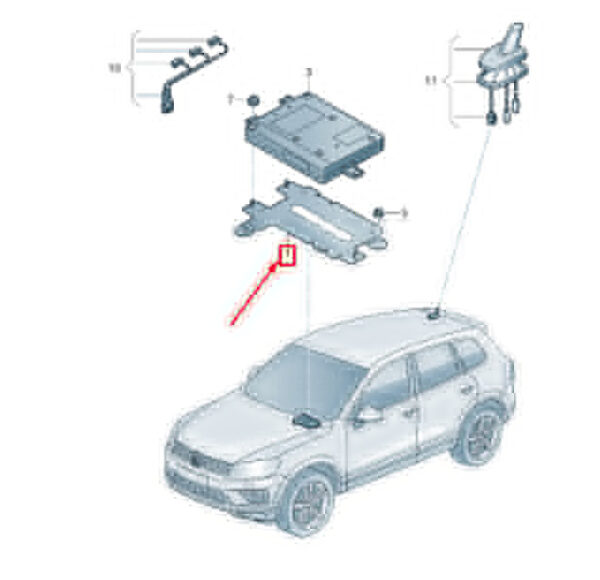 NEW VW TOUAREG 7P MK2 INTERFACE BOX BRACKET 7P6035210A