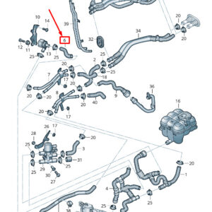 NEW AUDI Q7 4M ENGINE COOLANT HOSE 4M0265379A