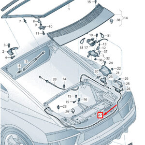NEW AUDI R8 4S REAR LID BOWDEN CABLE 4S8827540C