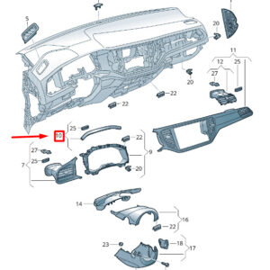NEW VOLKSWAGEN T-ROC A11 COMBI-INSTRUMENT TRIM 2GA8572413KA