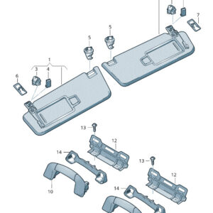 NEW VOLKSWAGEN T-ROC A11 REAR ROOF HANDLE 2G085764382V