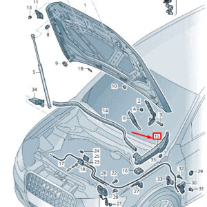 NEW AUDI RSQ3 8U LEFT BONNET SEAL 8U0821169