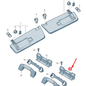 NEW VOLKSWAGEN T-ROC A11 ROOF GRAB HANDLE BRACKET 2GA858687