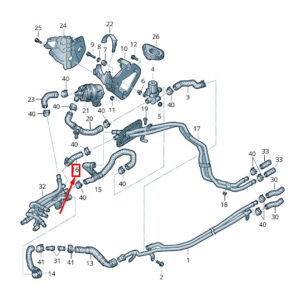 NEW AUDI A6 4A C8 ENGINE COOLANT HOSE 4K0121123F