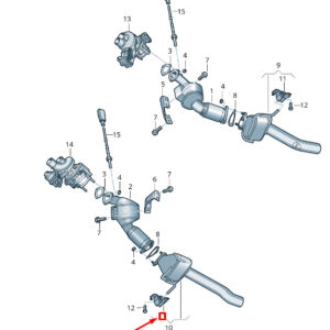 NEW VW TOUAREG 7P MK2 CATALYTIC CONVERTER BRACKET 7L6253144F