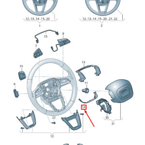 NEW AUDI Q7 4M STEERING WHEEL TRIM 4M0419689K DK1 4M0419689KDK1