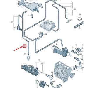 NEW VW TRANSPORTER VI T6 VACUUM HOSE 7E0133241J