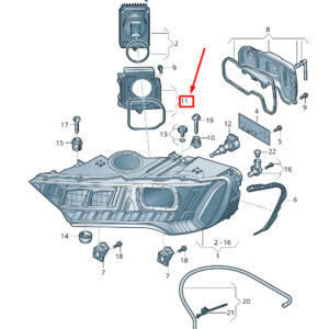 NEW AUDI Q7 4M FRONT LEFT HEADLIGHT CONTROL UNIT BRACKET 4M0941613C