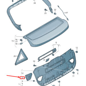 NEW AUDI RS3 REAR LEFT TAIL LIGHT ACCESS COVER 8V48676574PK
