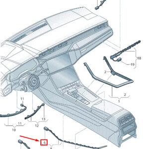 NEW AUDI Q7 4M RIGHT CENTRE CONSOLE LED MODULE 4M8947355R