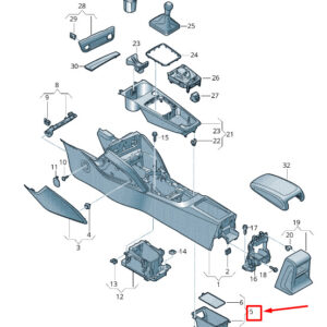 NEW AUDI Q2 GA STORAGE COMPARTMENT 81A863300A4PK