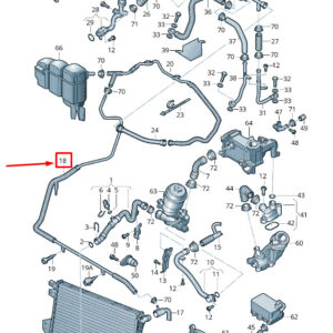 NEW VW TOUAREG 7P ENGINE COOLANT HOSE 7P6122447AD