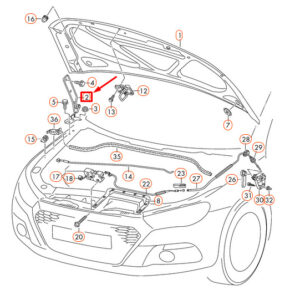 NEW VOLKSWAGEN SCIROCCO MK3 FRONT BONNET LEFT HINGE 1K8823301E