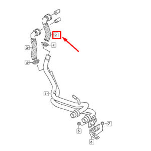 NEW VOLKSWAGEN ARTEON 3H7 FEED COOLANT HOSE 3Q0815369