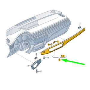 NEW AUDI A4 B9 DASH PANEL LEFT TRIM RHD 8W2853189NP5