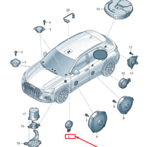 NEW AUDI Q2 GA WINDSHIELD B-PILLAR TREBLE SPEAKER 83A035398