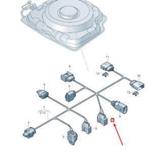 NEW VW TOUAREG 7P MK2 PUMP FLAT CONTACT HOUSING 5 PIN 3C0973715