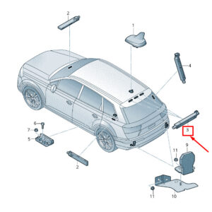 NEW AUDI Q7 4M RIGHT UPPER ANTENNA AMPLIFIER 4M0035225H