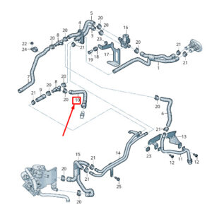 NEW AUDI Q5 8R ENGINE COOLANT HOSE 8R0265344J