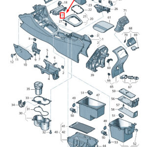 NEW AUDI RSQ3 8U CENTER CONSOLE TRAY RHD 8U2864131A6PS