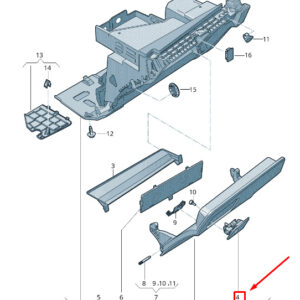 NEW AUDI Q3 F3 GLOVE BOX LATCH LHD 83B8571316PS