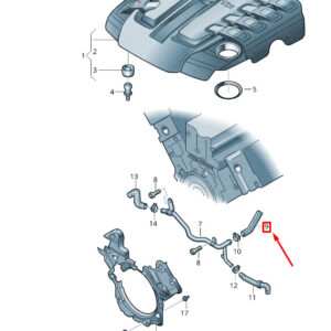 NEW VW TOUAREG 7P MK2 AIR HOSE 057103493G
