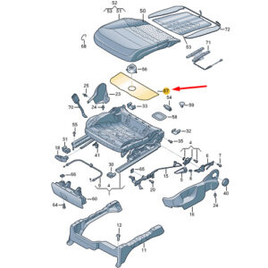 NEW VW TOUAREG 7P MK2 FRONT LEFT SEAT FLEECE 7P6881387