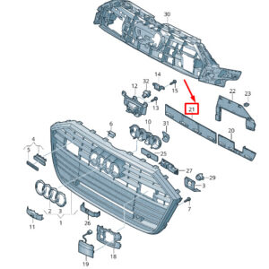 NEW AUDI A6 4A C8 CENTER RADIATOR GRILLE CATCH 4K0807783A9B9