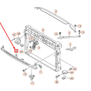 NEW VOLKSWAGEN GOLF MK7 FRONT BUMPER SUPPORT BRACKET 5G0805705G