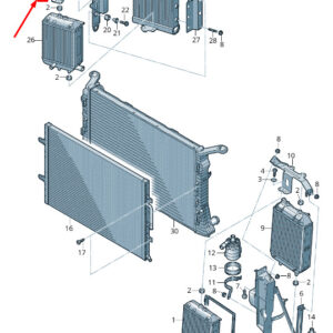 NEW AUDI RS7 SPORTBACK 4G ADDITIONAL COOLANT RADIATOR BRACKET 4G0121264