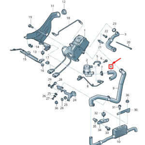 NEW VW TOUAREG 7P MK2 ADDITIONAL COOLANT PUMP HOSE 7P0815373