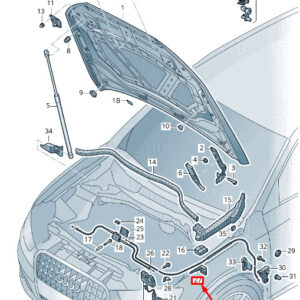 NEW AUDI RSQ3 8U HOOD ANTI-THEFT GUARD COVER 8U1805699