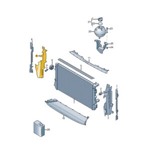 NEW VOLKSWAGEN TIGUAN AD1 RIGHT RADIATOR AIR DUCT 5NA121284R