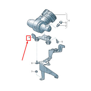 NEW AUDI Q7 4M PRESSURE ACCUMULATOR BRACKET RHD 4M2614193D