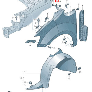 NEW VW SHARAN 7N RIGHT FENDER BRACKET 7N0821150