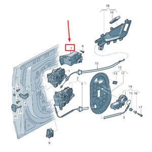 NEW AUDI Q7 4M FRONT LEFT DOOR LOCK ROD COVER LHD 4M1837349A
