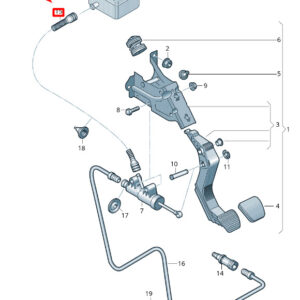 NEW VOLKSWAGEN CRAFTER 2F MK1 CLUTCH PEDAL MECHANISM HOSE 2E0721452