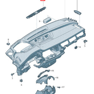 NEW AUDI Q8 4MN CENTER DASHBOARD AIR VENT TRIM 4M8819632AZ3