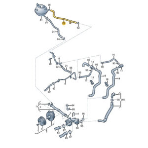 NEW VOLKSWAGEN TIGUAN 5N EXPANSION TANK COOLANT HOSE 5N0122447M
