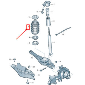NEW VW T-ROC A1 REAR COIL SPRING 5QF511115AK